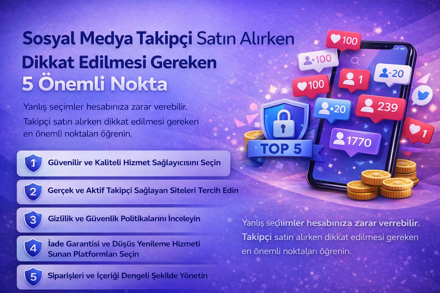 Sosyal Medya Takipçi Satın Alırken Dikkat Edilmesi Gereken 5 Önemli Nokta
